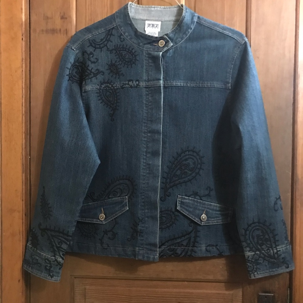 PBJ Blues Embroidered Denim Jacket - Picture 3 of 5